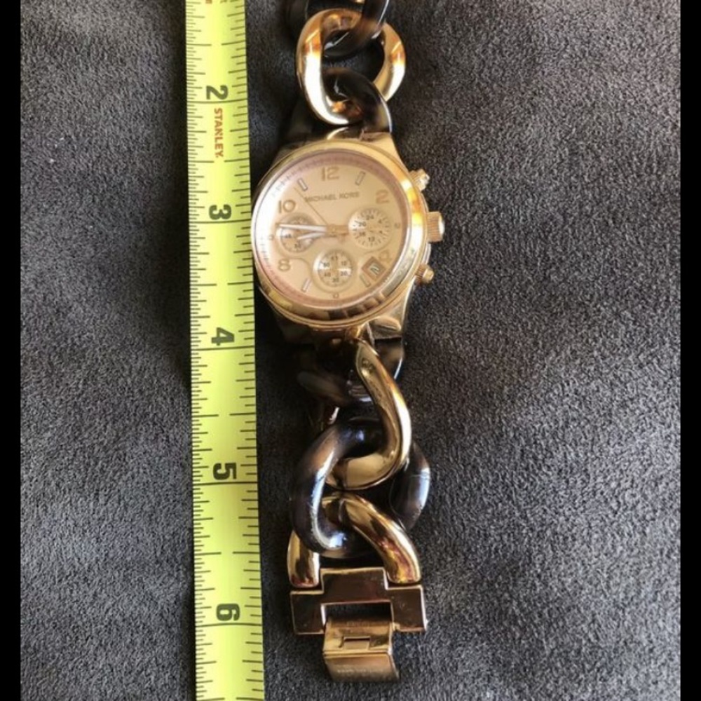 Michael Kors Gold Tortoise Chain Link Ladies Watch